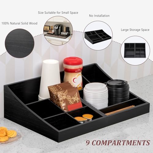 ANBOXIT Coffee Station Organizer for Countertop, Condiment Organizer