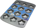 PME Non Stick 12 Cup Mini Star Pan, Carbon Steel