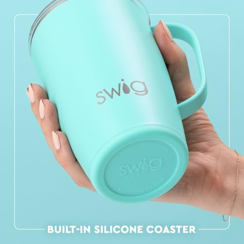 Swig 18oz Stainless Steel Travel Mug, Insulated, Cup Holder Friendly