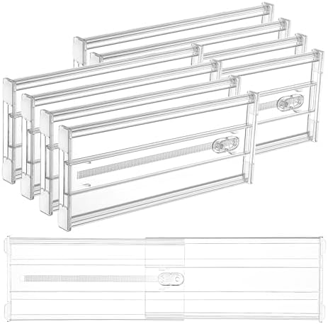 Vtopmart 6" Tall Upgrade Drawer Dividers, 12.8"-22.3" Expandable