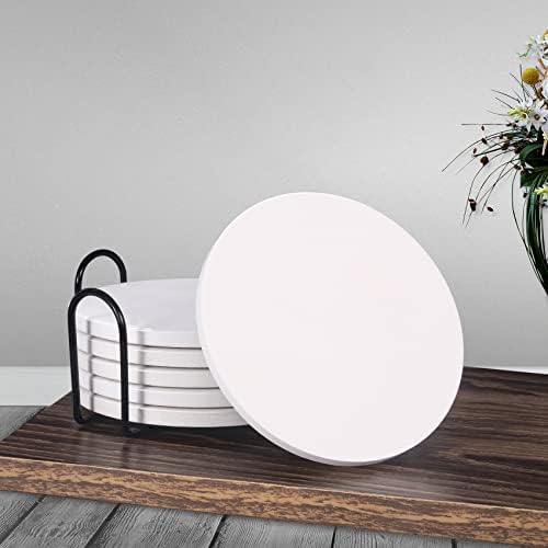 ABenkle Coasters for Drinks with Holder for Coffee Table, Absorbent