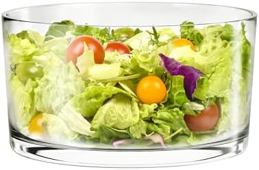KITEISCAT Glass Salad Bowl - Versatile 118oz Trifle and Fruit Bowl