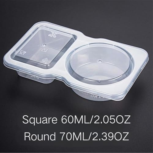 Lotusland 20PCS Double Compartment Condiment Container, Portable