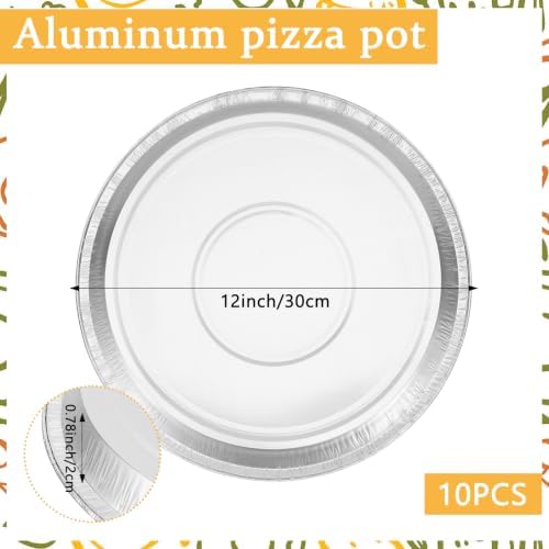 10 Pcs Disposable Pizza Pans 12 Inch Round Pie Tins Disposable