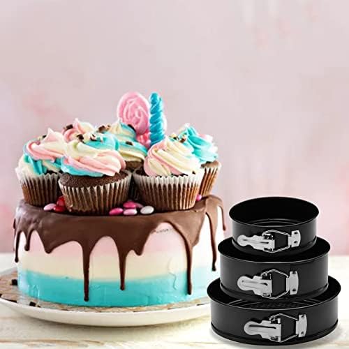 3Pcs Non-stick Cheesecake Pan, Springform Pan with Removable