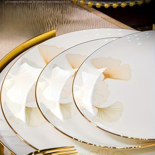 Elegant 18-leaf ginkgo plate, 8.5 and 10-inch compostable plates