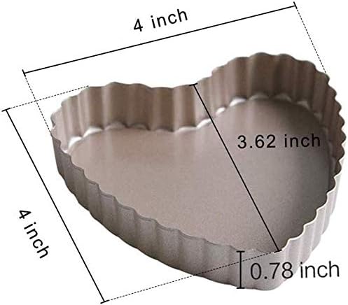 4 Inch Quiche Pie Mini Cake Tins Set of 4 Fluted Flan/Tart Pans with
