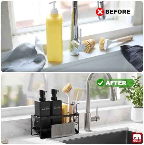 GMISUN Dish Soap Dispensers, 12 fl oz, Matte Black