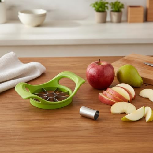 Apple Corer Slicer, Stainless Steel Fruit Wedger for Even Segments