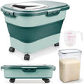 Komzon Rice Storage Containers, Collapsible 20 to 30Lbs Food Storage