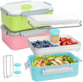 47oz Salad Lunch Container To Go, 3 Pack Salad Bowls Bento Lunch Boxes