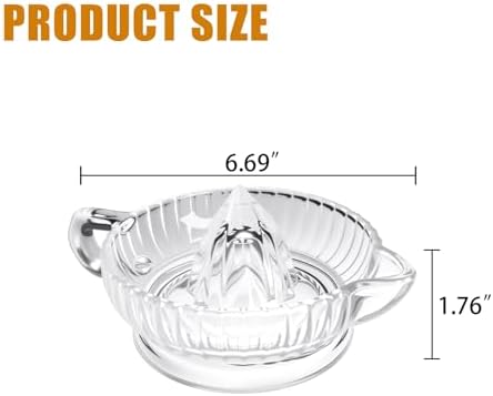 Manual Glass Lemon Squeezer for Fresh Juice