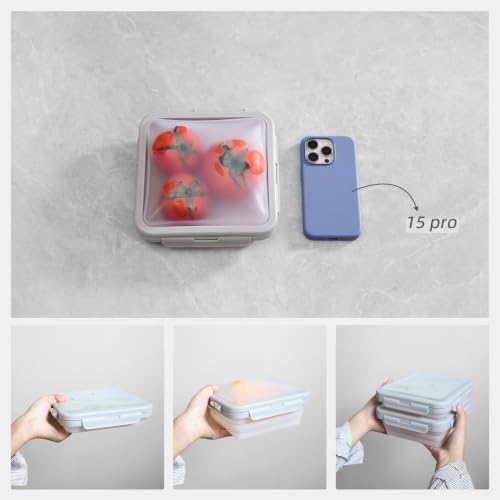 Reusable Silicone Food Storage Container with Lid 6.5 cups/52 oz