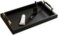 Modern Elegant Wood Serving Tray, Rectangle Decorative Tray Coffee