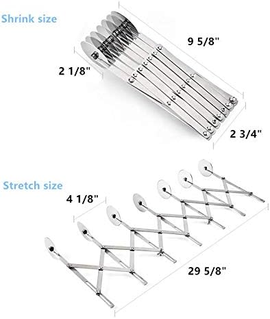 7 Wheel Stainless Steel Pastry Cutter,Expandable Pizza