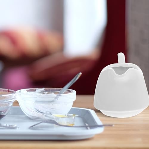 PRETYZOOM Ceramic Sugar Bowl and Cream Pitcher Set with Tray Spoon