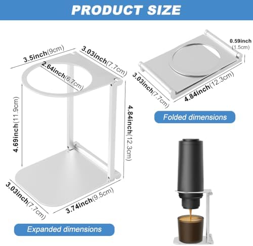 Pour Over Coffee Dripper Stand, Foldable Metal Travel and Camping