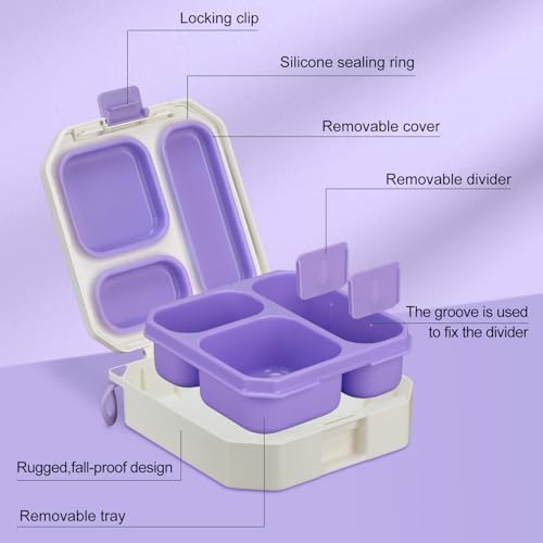 wiwens Bento Lunch Box for Kids with 12oz Soup Thermo Leak-Proof Lunch