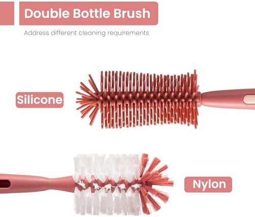 Ariseno 5-in-1 Baby Bottle Brush Set, Bottle Brush for Baby, Baby