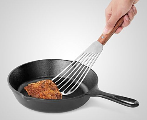 New Star Foodservice 43068 Wood Handle Fish Spatula, 6.5" Blade