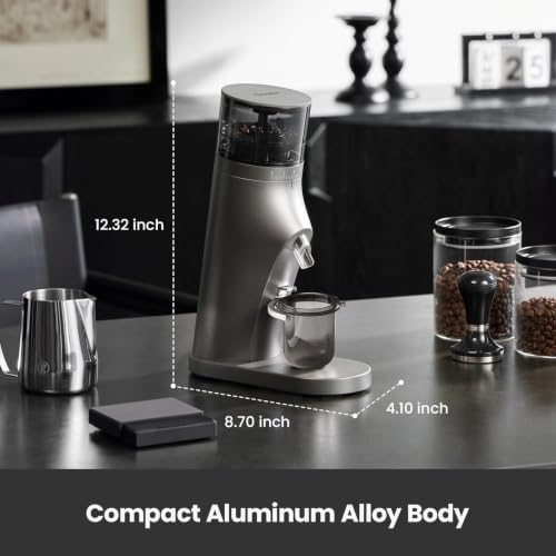 Gemilai G9010B Electric Burr Grinder, 60 Settings, Grey