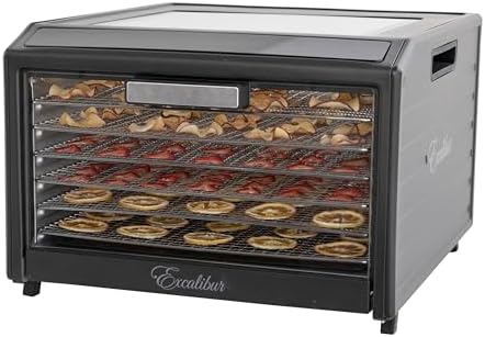 Excalibur Electric Food Dehydrator, 6 Trays, Black