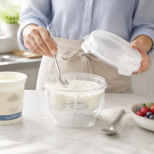 Greek Yogurt Strainer Set, 2 QT Yoghurt Filter with Ultra Fine Mesh
