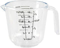HOME-X Big Number Clear Plastic Measuring Cup with Handle and Pour
