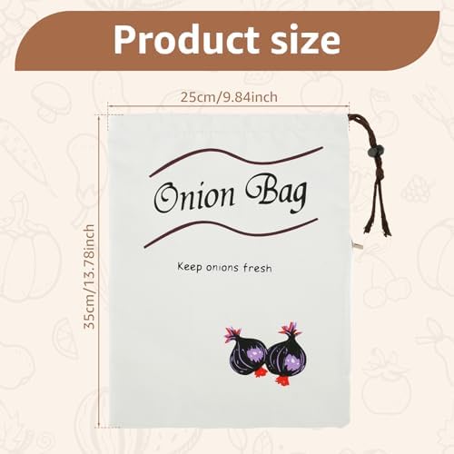 4 Pack Potato Storage Bag, Pantry Potato and Onion Storage Bags with