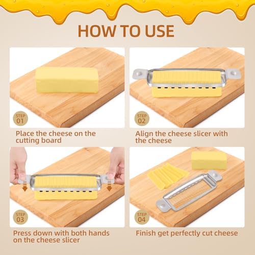 Stainless Steel Butter Slicer, 1/4-Inch Slices