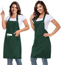 2 Pack adjustable apron with 2 pockets for men and women, waterproof