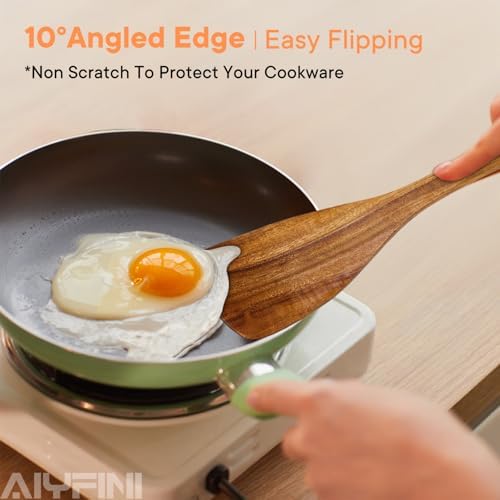 Wooden Kitchen Utensil Set, 15.4-Inch Long Handle
