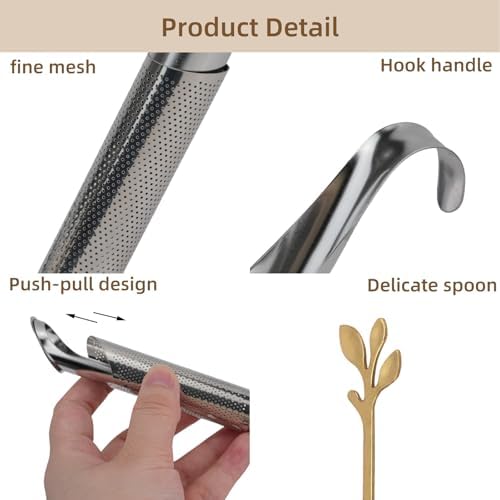 CEYAZYE 3PCS Stainless Steel Tea Infuser Set for Loose Leaf Tea