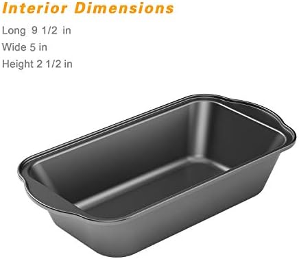 Tiawudi 3 Pack Nonstick Carbon Steel Baking Bread Pan, Large Loaf Pan