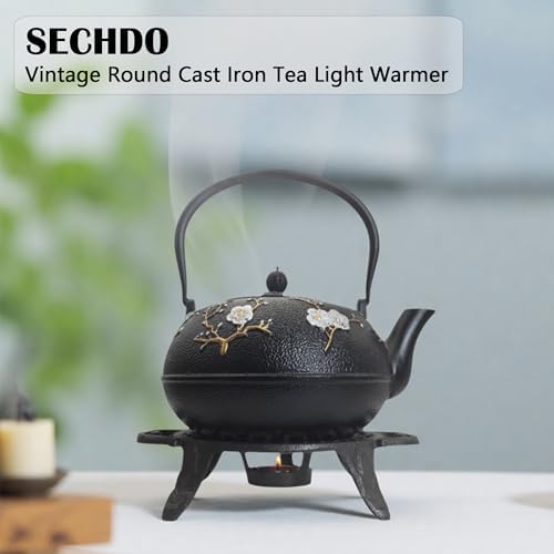 Cast Iron Teapot Warmer with Candle, Tea Pot Holder