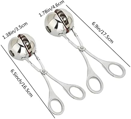 Stainless Steel Meat Ballers Tongs, Nonstick Meatball Scoop Ice Cream