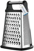 Cheese Grater - Stainless Steel, XL Size, 4 Sides - Perfect Box Grater