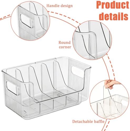 Clear Expandable Snack Organizer for Countertop,Adjustable Pantry