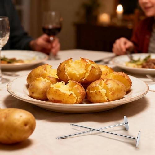 6Pcs Stainless Steel Potato Baking Nails, 5.5 Inch Heat Core Rods for