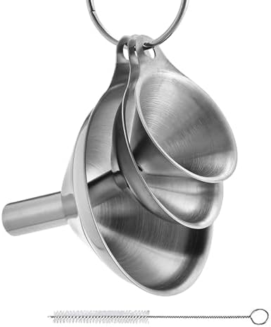 3 Pcs Stainless Steel Kitchen Funnel Made of Food-Grade Stainless