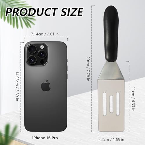 3 Pieces Small Metal Spatula Set, Mini Stainless Steel Serving