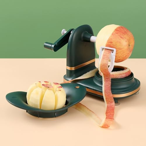 Hand Crank Rotating Manual Apples Peeler 8 Wedges Slicers Corer for