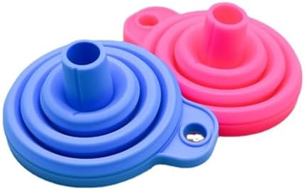 Kitchen Silicone Foldable Funnel Set of 4 Small and Large Flexible