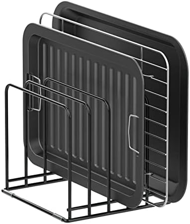 KORRTFID Steel Kitchen Cabinet Cookware Organizer, 5 Slots