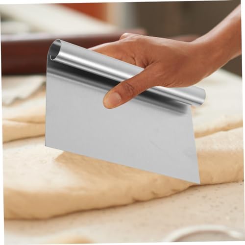 OUNONA Dough Scrapers Stainless Steel Scraper Baking Supplies Pastries