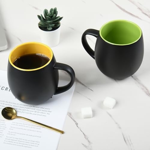 BYCNZB 20oz ceramic Coffee Mug Sets Matte Black Porcelain Mug Multiple