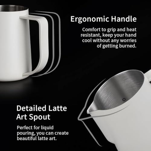 watchget Milk Frothing Pitcher 250ml/8oz Stainless Steel Espresso