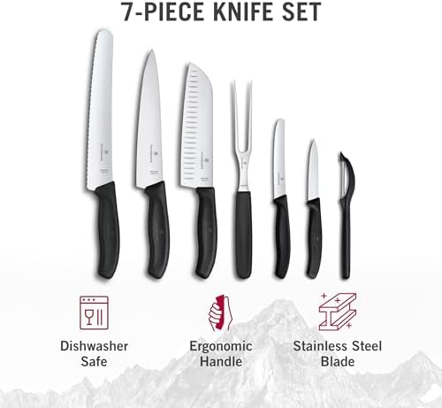 Victorinox Swiss Classic 7-Piece Knife Set, Black