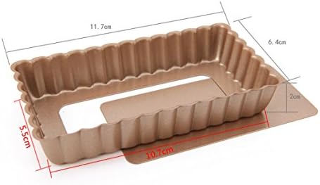 CANDeal 7pcs Tarts, Rectangular Quiches & Dessert Baking Set, 6x