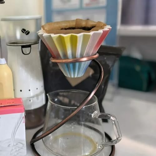 Ceramic Coffee Dripper, Origami Style Pour Over Dripper for 1-2 Cup